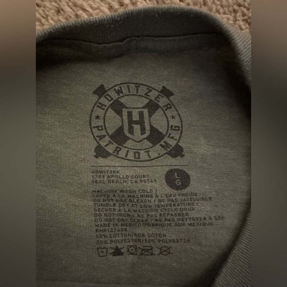 Men's Howitzer Green Graphic T-Shirt. - Picture 2 of 4